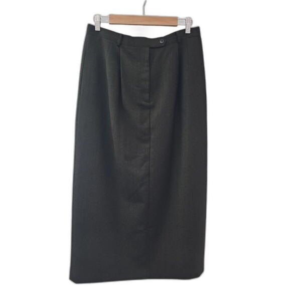 Vintage Talbots Wool Skirt Sz 14 High Waist Maxi Pencil Career Classic Minimal - Picture 1 of 11